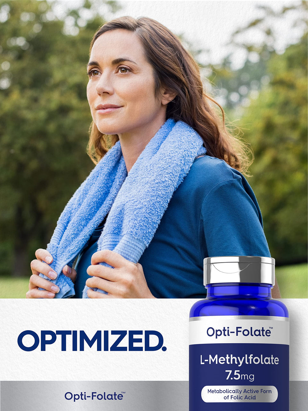 Carlyle L-Methylfolate foil seal visible on bottle signaling freshness