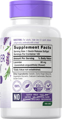 Carlyle Lavender Pills softgel closeup highlighting lavender-based formula.