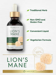 Carlyle Lions Mane label detail highlighting premium formula.