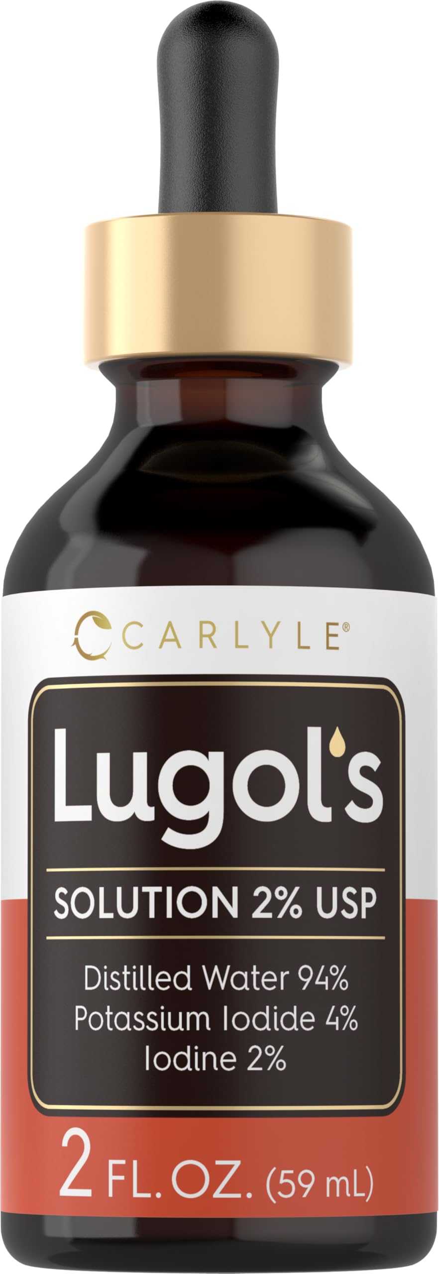 Carlyle Lugols Iodine 2% bottle ready for precise dosing