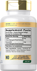Carlyle Lutein & Zeaxanthin softgels close-up for convenient daily use.