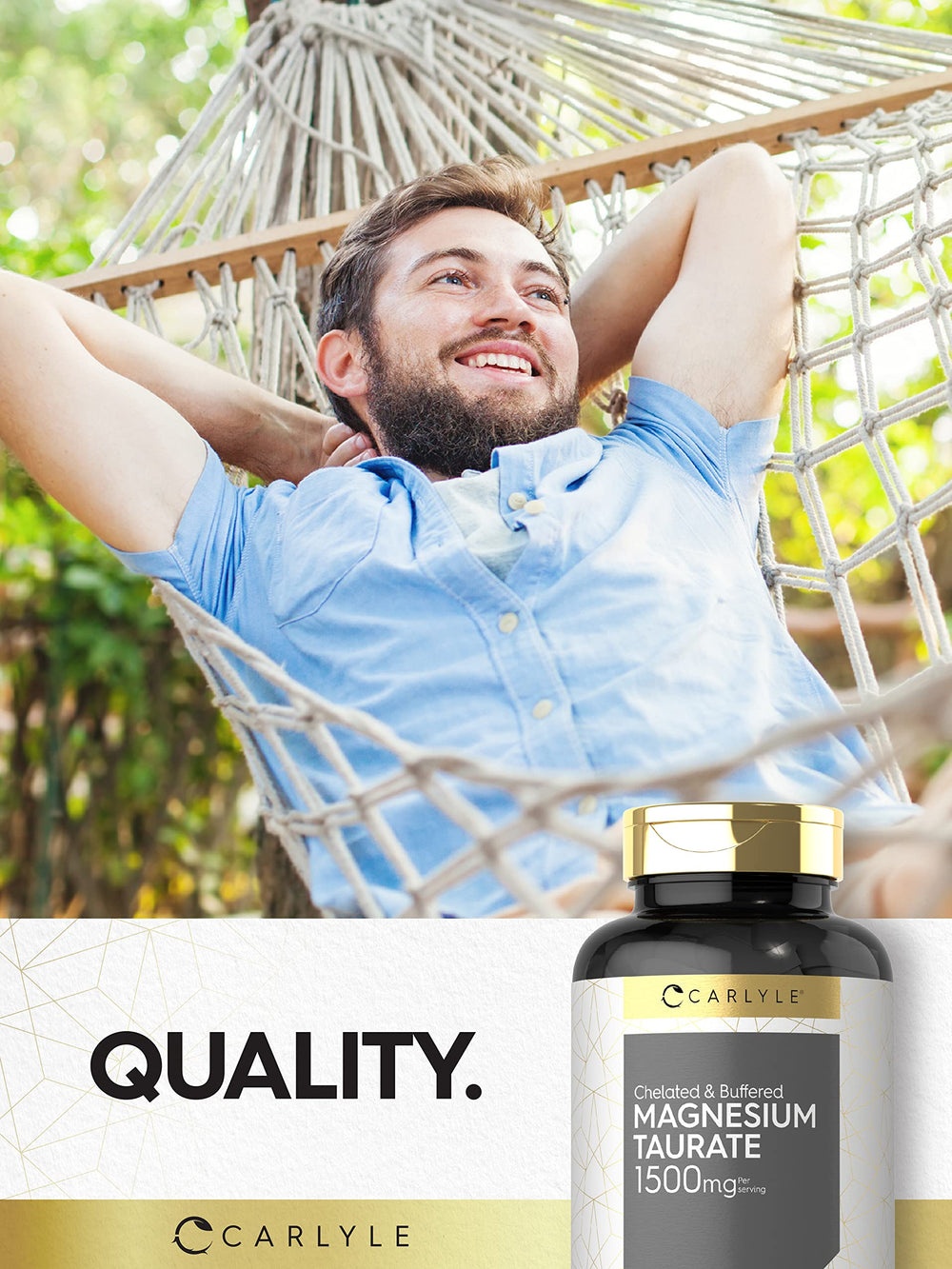 Carlyle Magnesium Taurate ingredients icon communicates non-GMO and clean label.