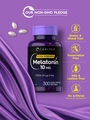 Gluten-free label on Carlyle Melatonin packaging indicating allergen-free profile.