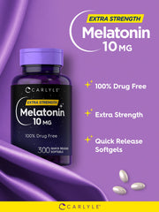Quick-release softgels in a Carlyle bottle for convenient nightly use.