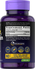 Closeup of Carlyle melatonin softgels showing quick-release texture for sleep support.