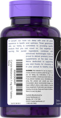 Carlyle Melatonin bottle back label with ingredients and directions