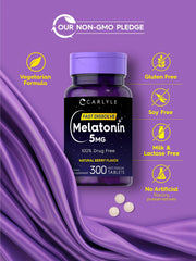 Carlyle Melatonin bottle and label, signaling trusted quality