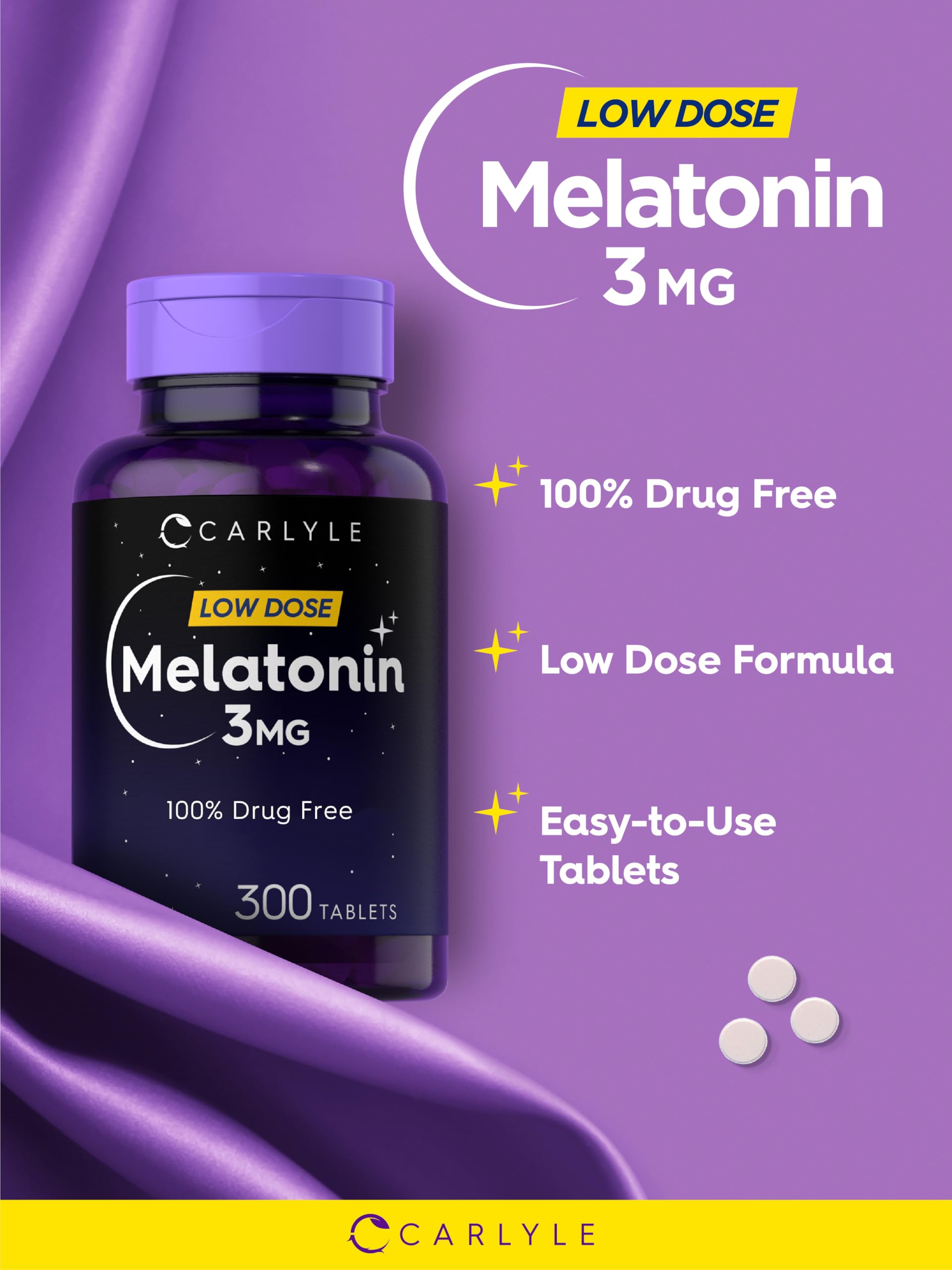 Carlyle Melatonin 3mg bottle in quality-controlled facility