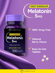 Carlyle Melatonin vegetarian formula on label, compatible with vegetarian lifestyles