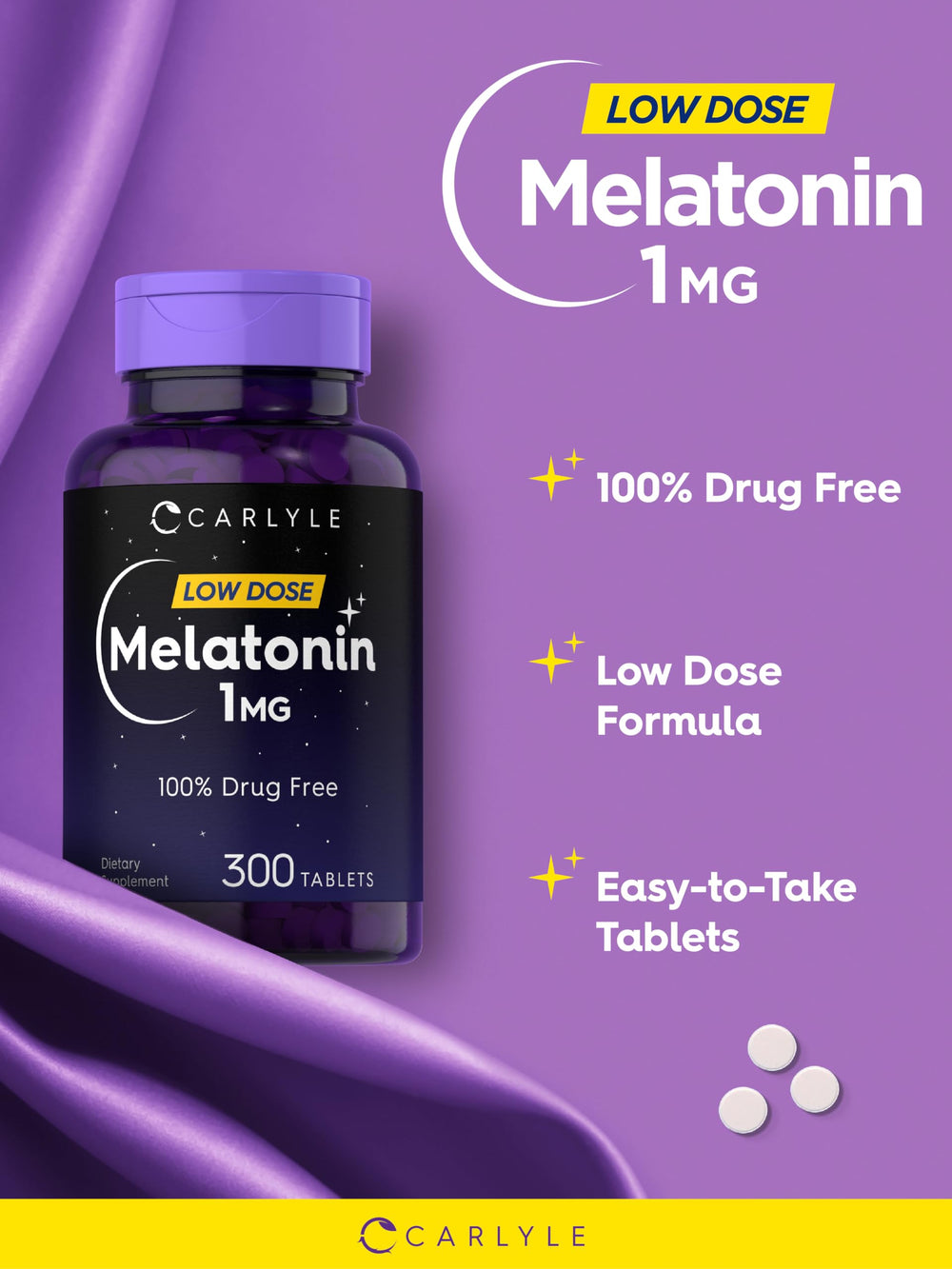 Carlyle Melatonin vegetarian symbol indicating vegetarian formula