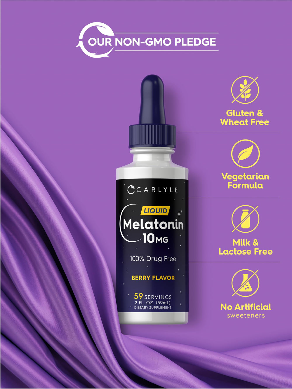 Fórmula vegetariana y libre de gluten, Carlyle Melatonina