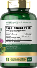Carlyle Milk Thistle capsules container, quick-release design for easy daily use.