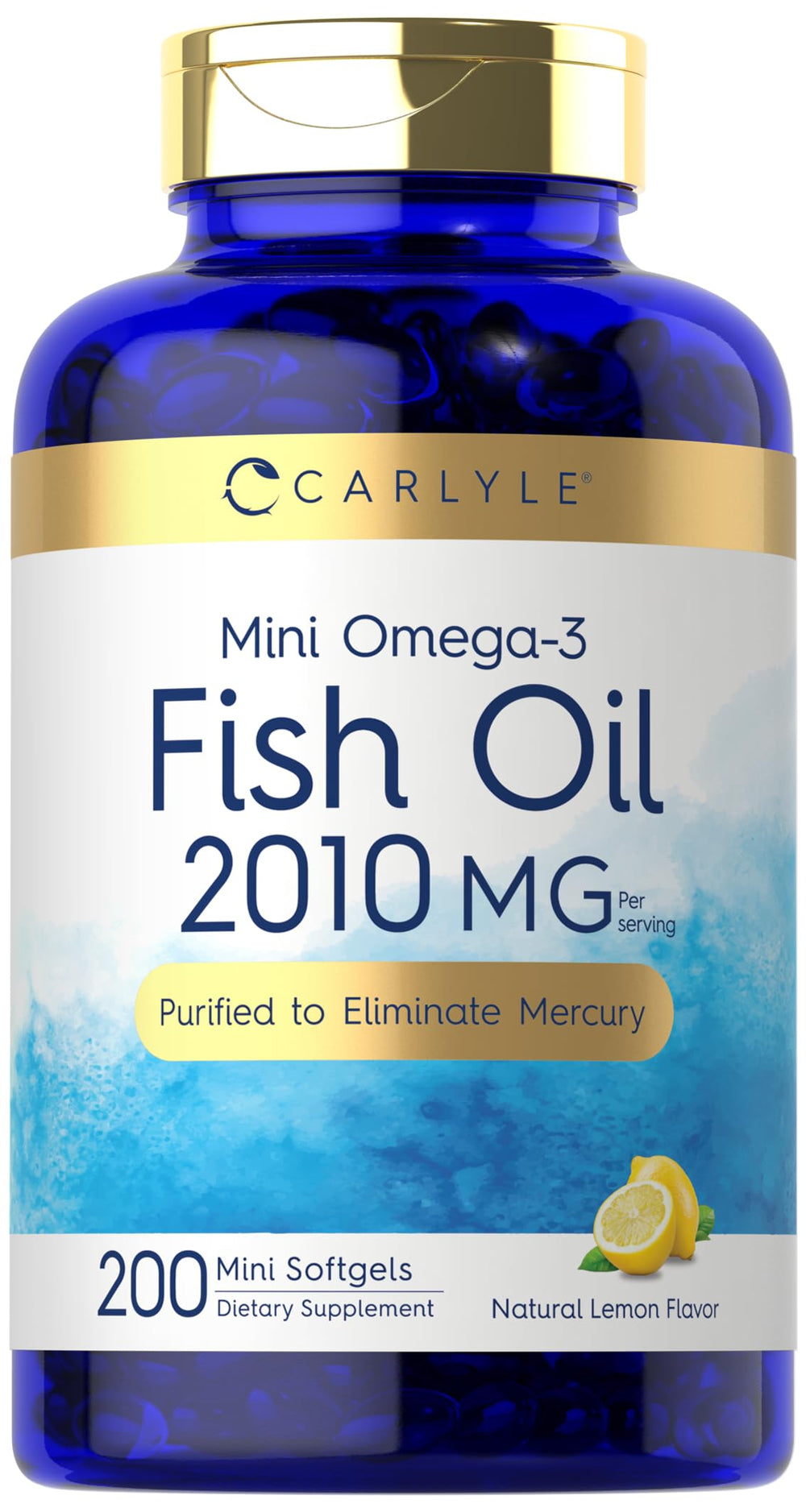 Carlyle Mini Omega-3 bottle and pills for easy daily intake.