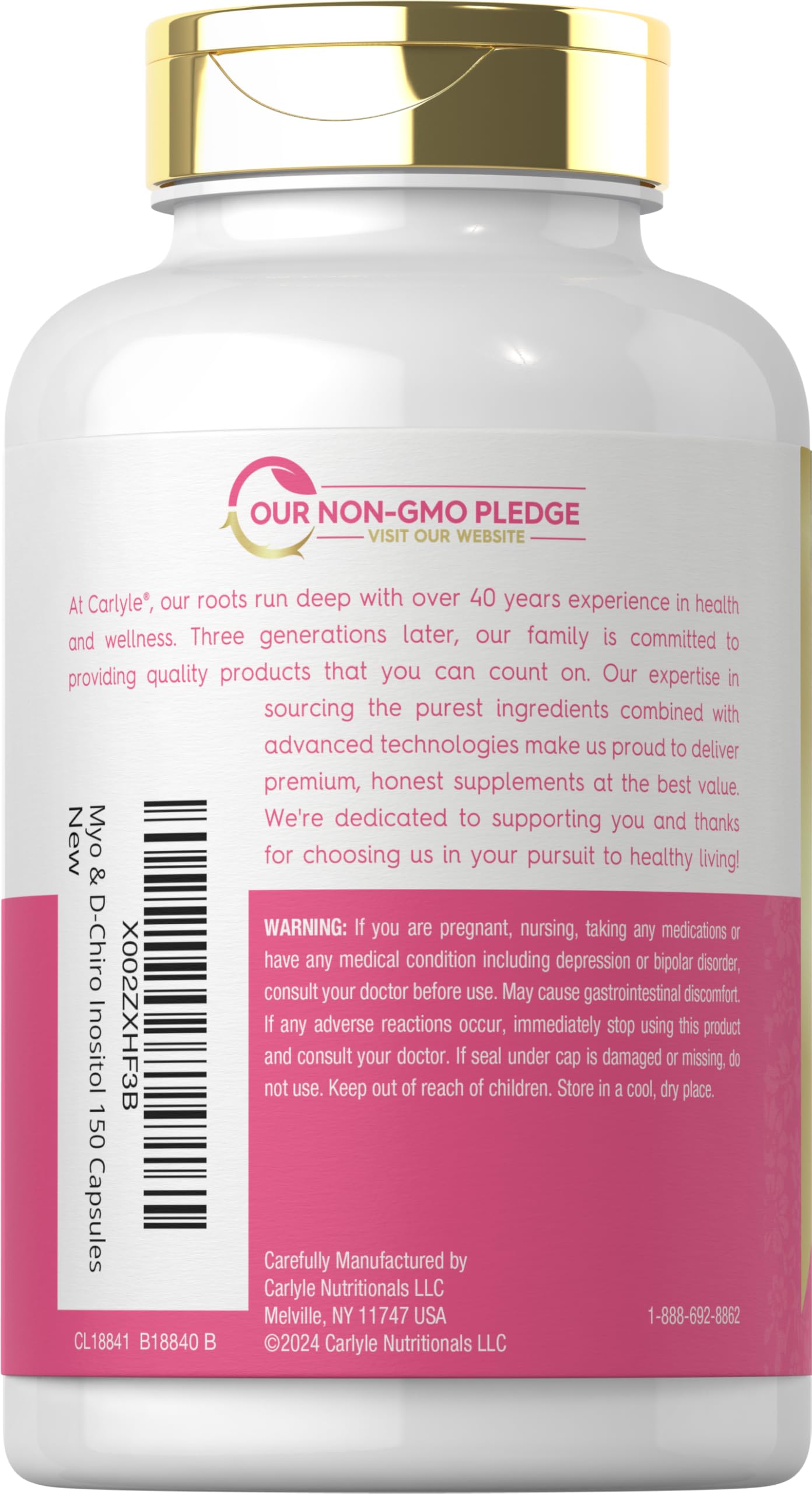 Close-up label detail highlighting non-GMO and gluten-free attributes