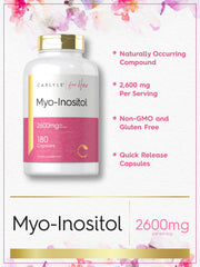 Gluten-free and non-GMO Carlyle Myo-Inositol, free from artificial flavors.