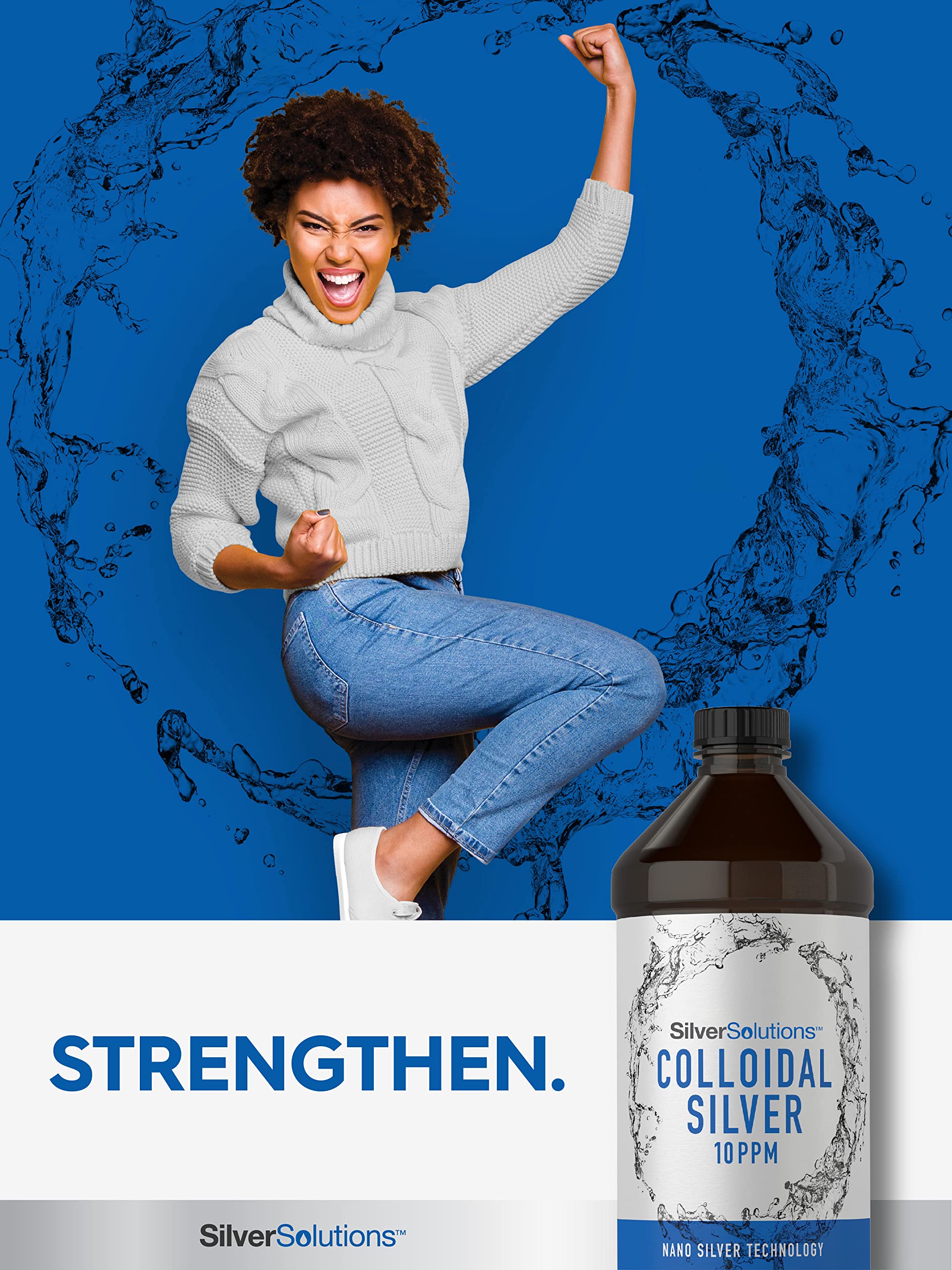 Carlyle Nano Silver Technology illustration beside the bottle for enhanced delivery.