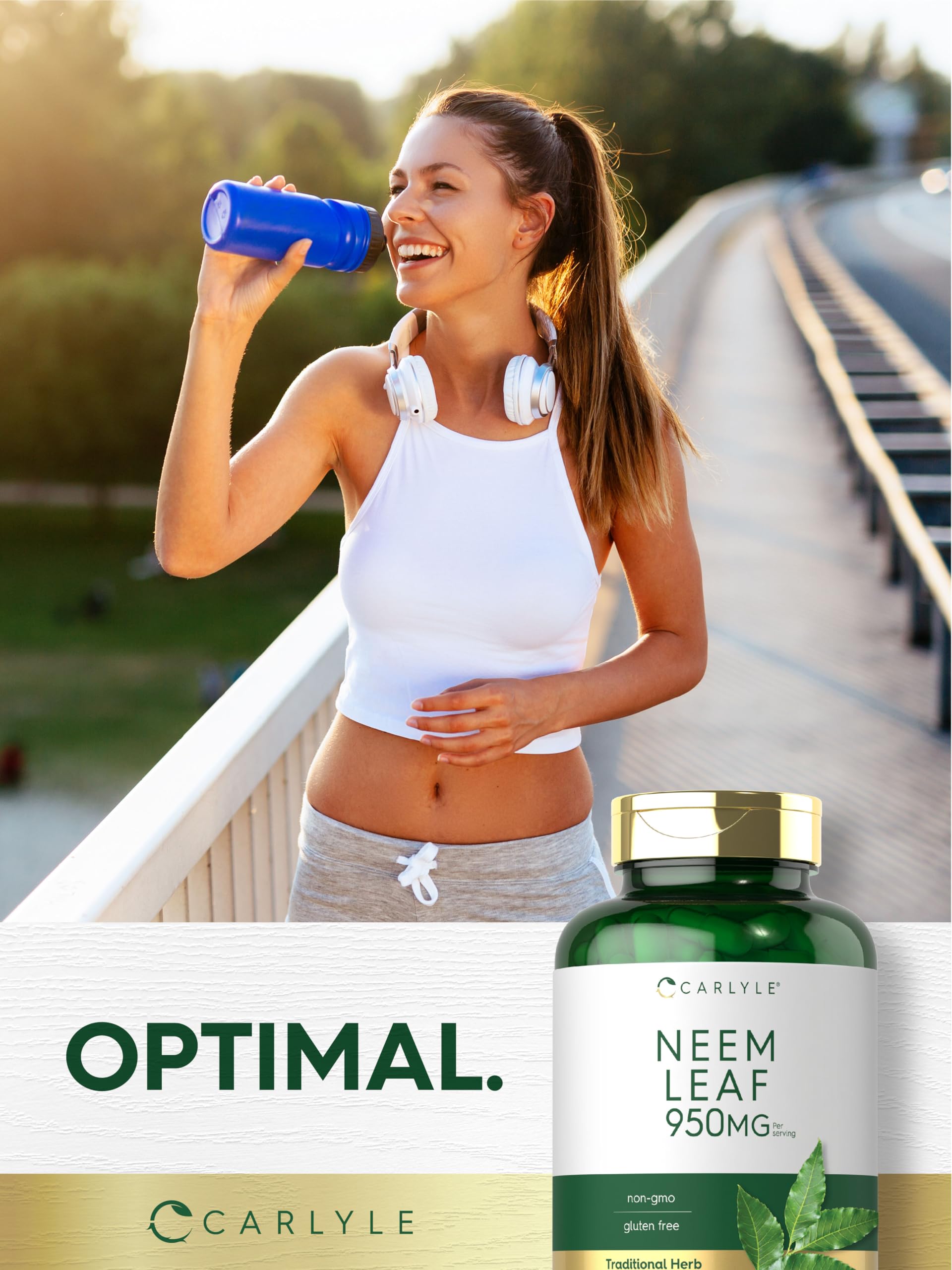 Carlyle Neem Leaf capsules in hand for easy daily use