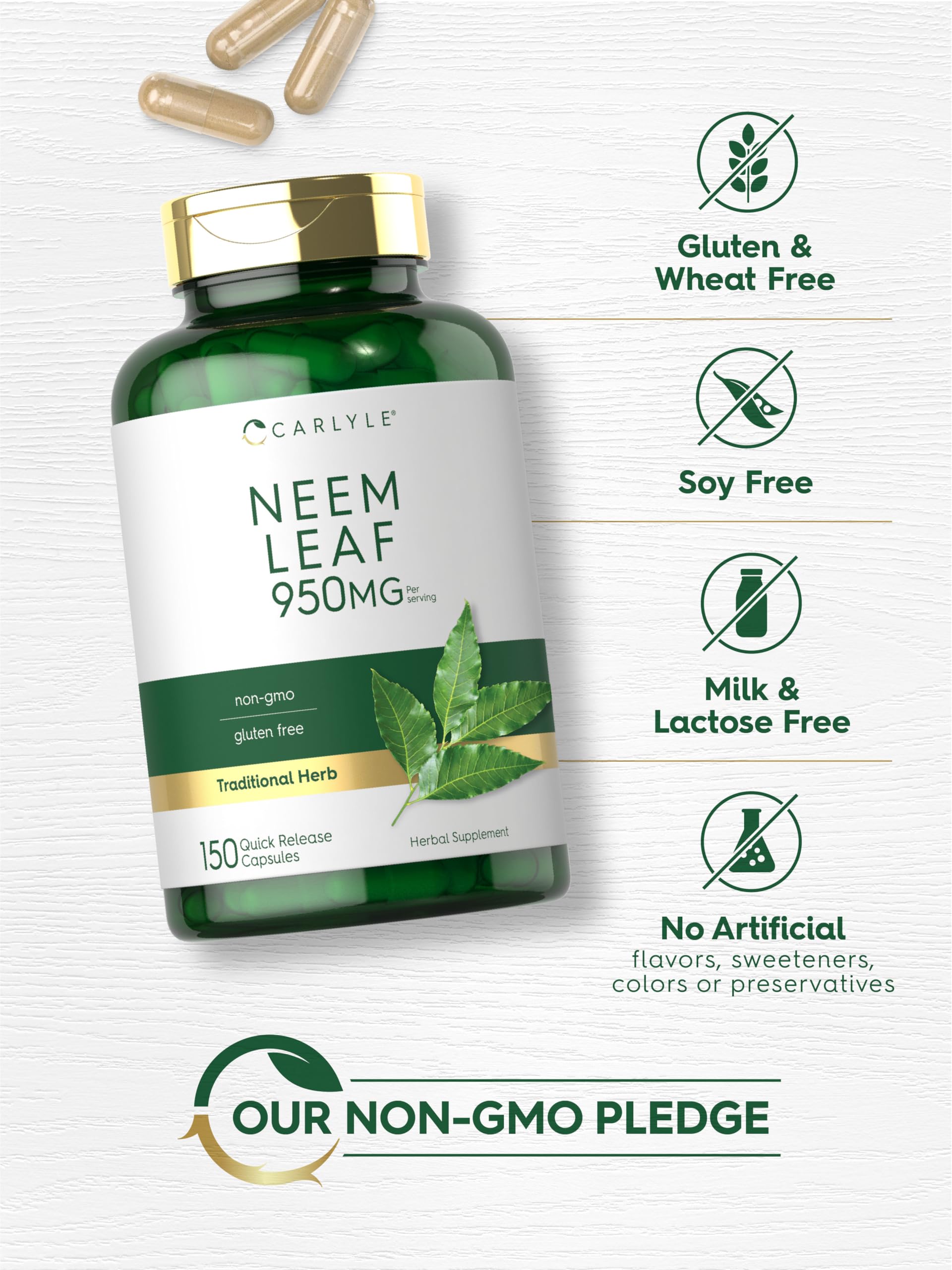 Carlyle Neem Leaf lab-testing icon indicating trusted quality
