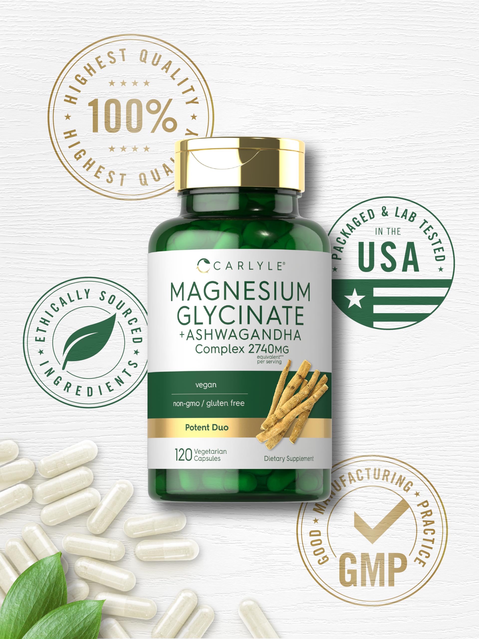 Carlyle Non-GMO badge emphasizes transparent, clean ingredients.
