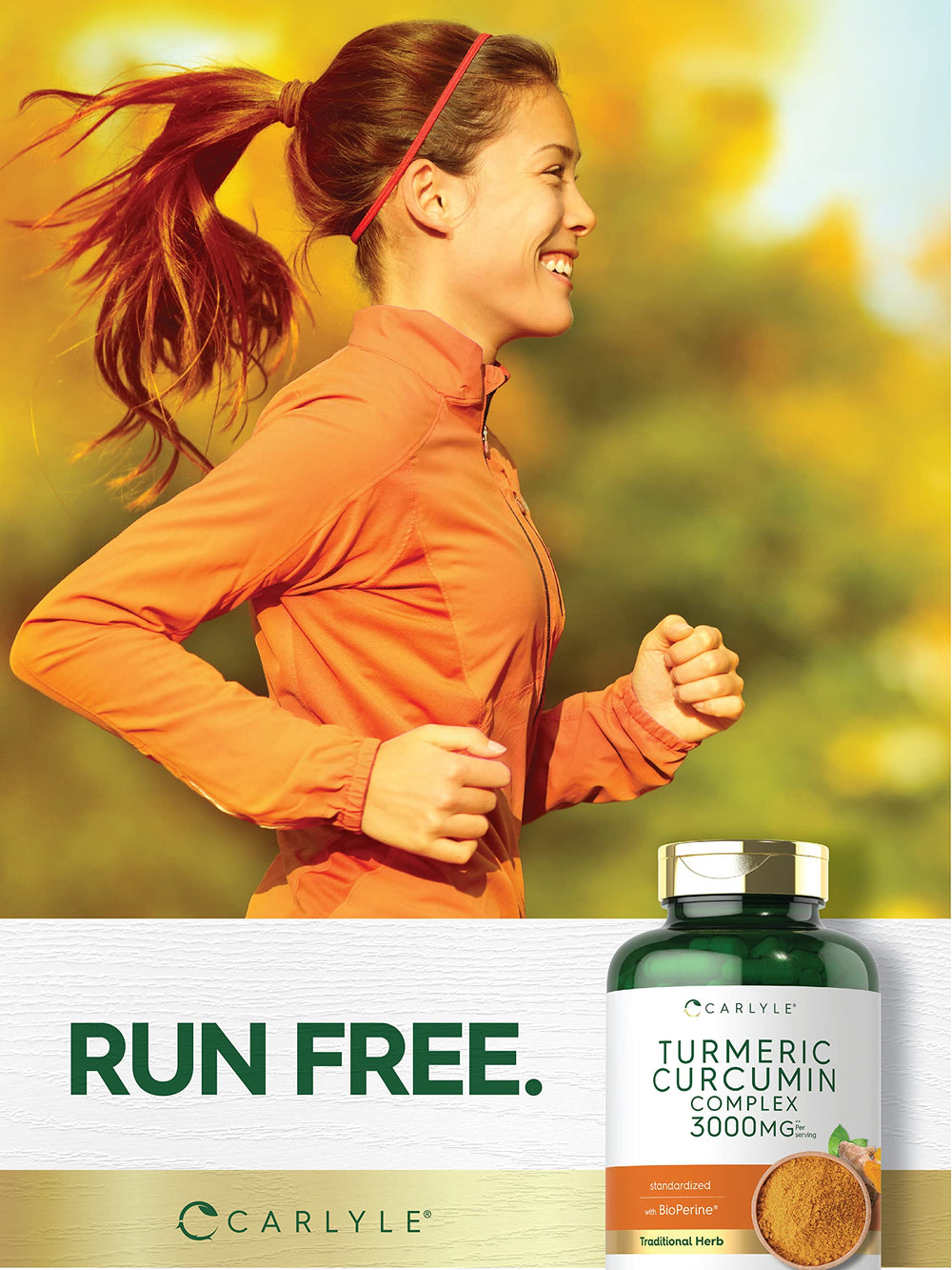 Non-GMO and gluten-free badge on Carlyle bottle supports dietary needs.