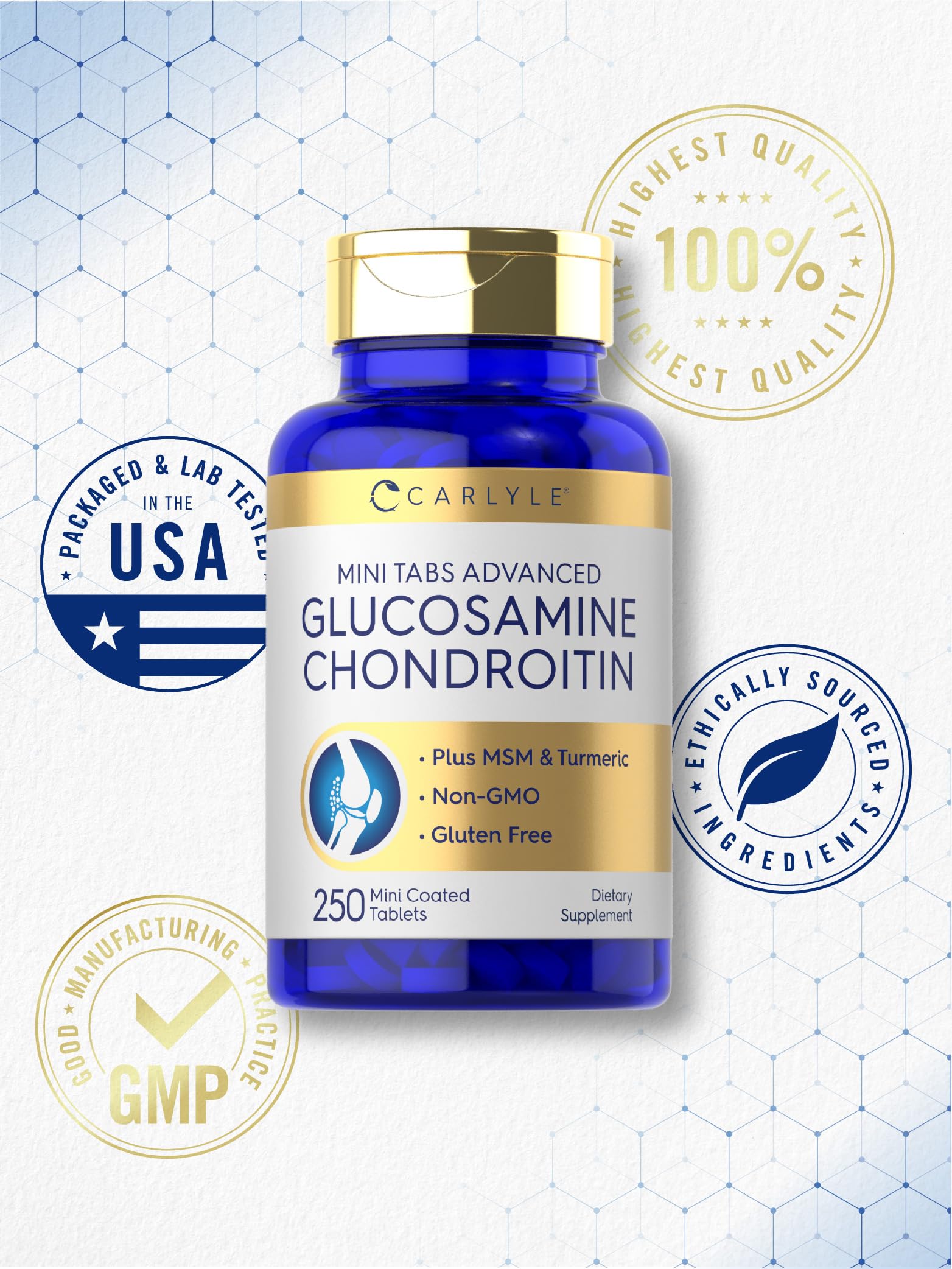 Carlyle non-gmo gluten-free claim label emphasizes clean ingredients