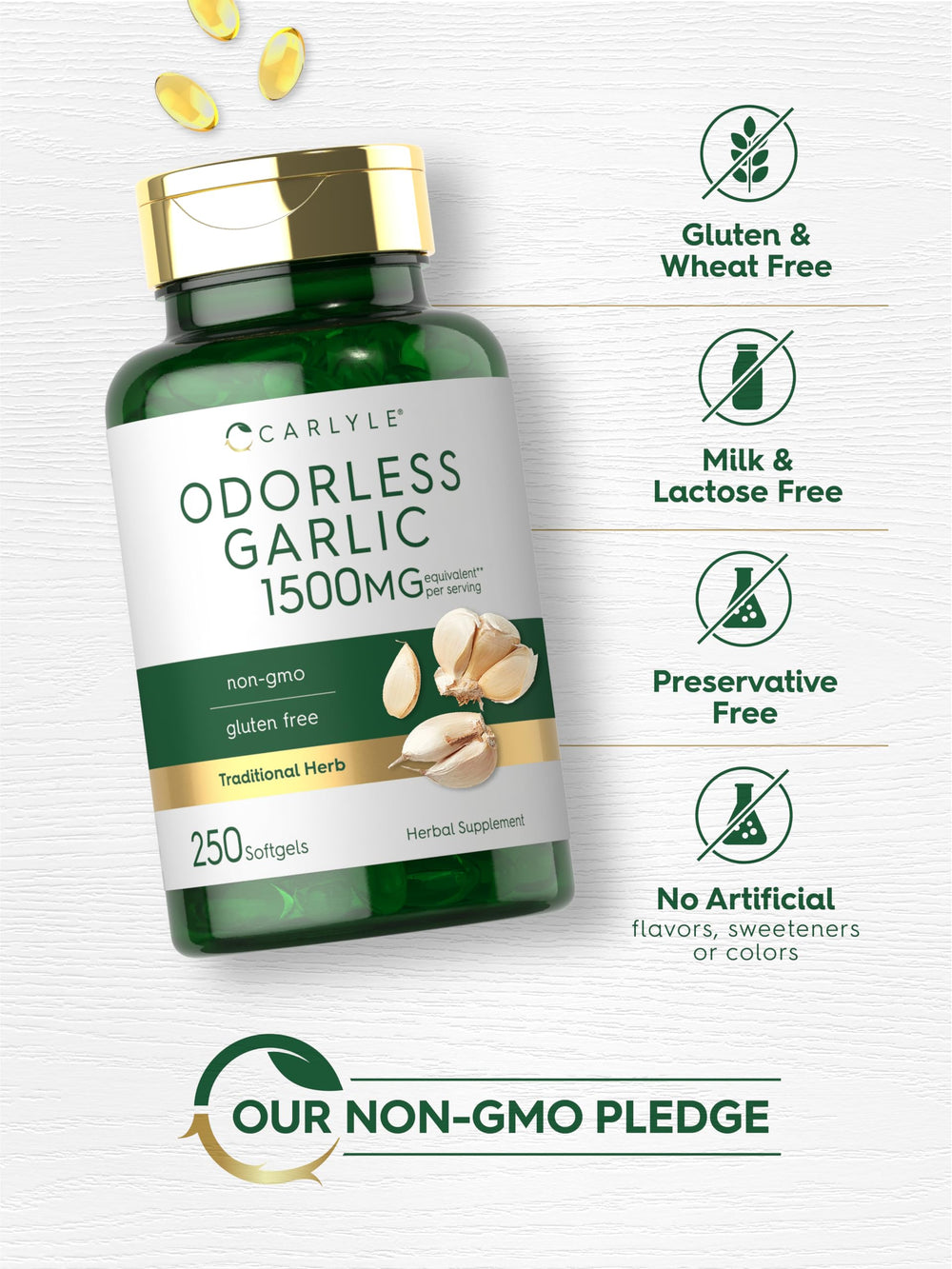 Premium Carlyle packaging design signaling trusted, high-quality supplements.