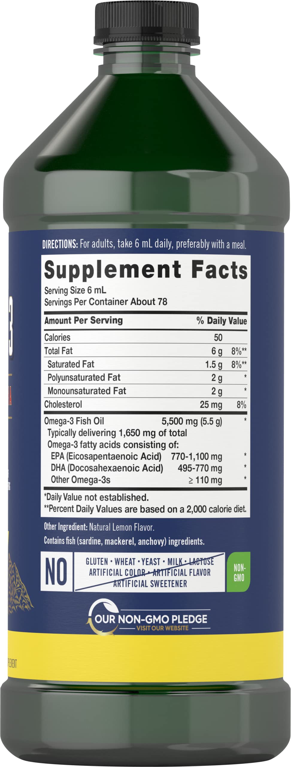 Carlyle Omega 3 liquid pouring for easy daily intake