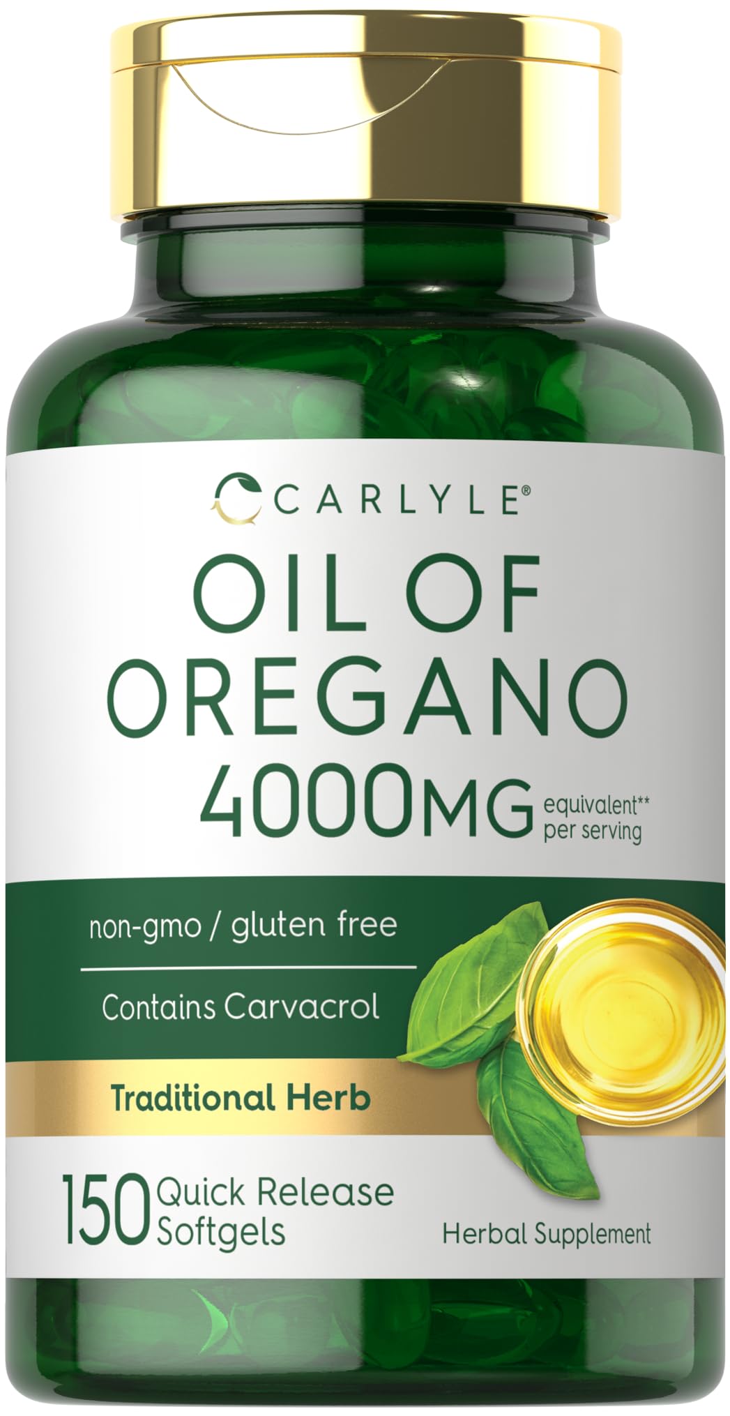 Carlyle Oregano Oil bottle close-up for daily wellness.