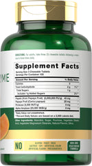 Close-up of Carlyle Papaya Enzyme tablets highlighting vegetarian formula