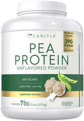 Carlyle pea protein powder 7lb tub front view for plant-based protein.