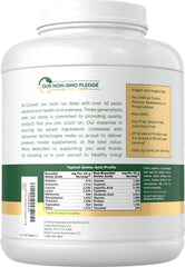 Carlyle pea protein powder dissolving in water for smooth, fast-mix shakes.