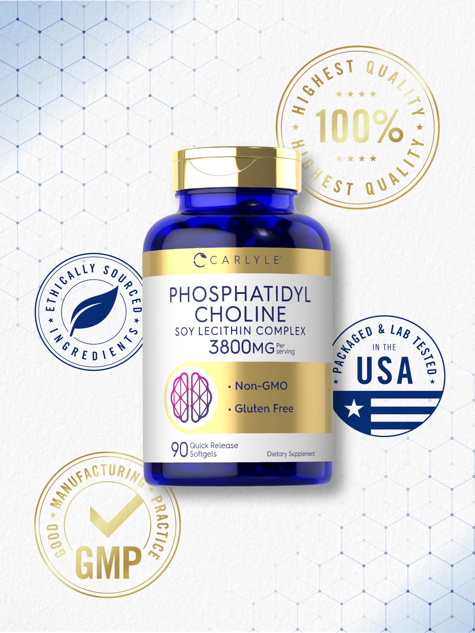 Carlyle Phosphatidyl Choline softgel capsules inside – quick-release capsule view for fast absorption
