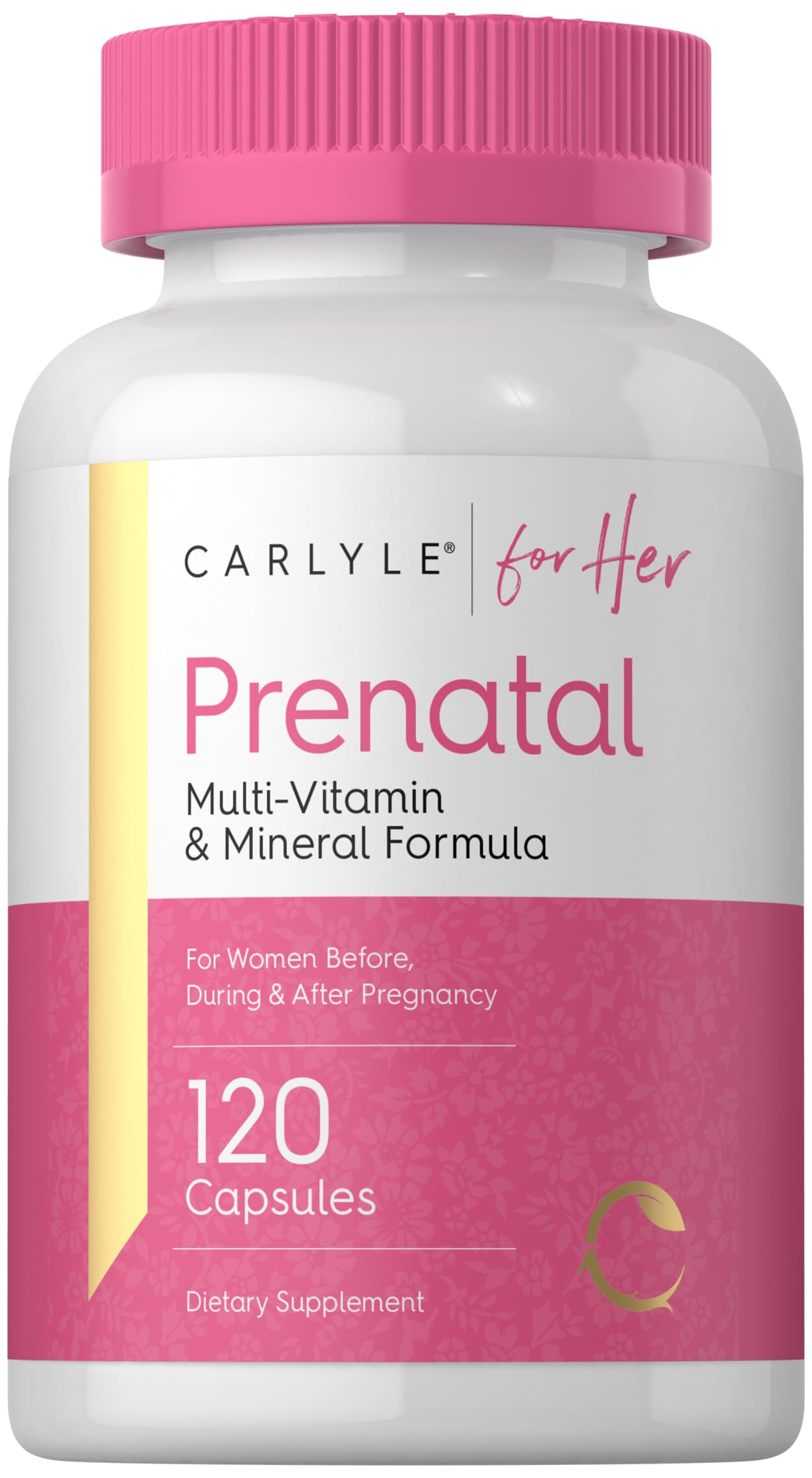 Carlyle Prenatal: botella de 120 cápsulas para uso diario
