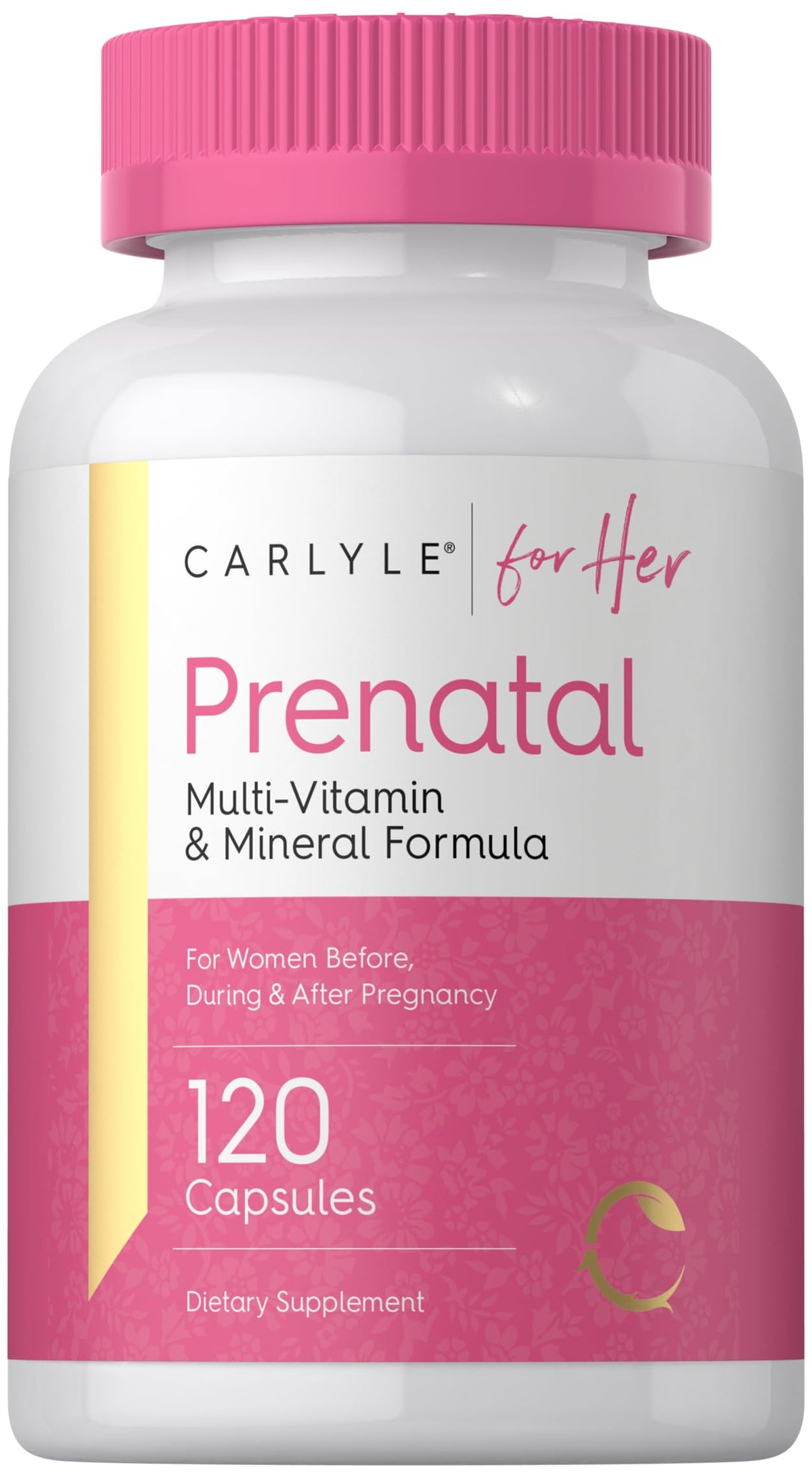 Carlyle Prenatal: botella de 120 cápsulas para uso diario