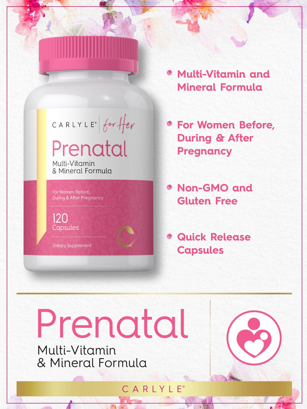 Carlyle Prenatal: cápsulas fáciles de tragar