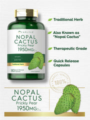 Carlyle Prickly Pear capsules 180-count bottle showcased for daily wellness use.