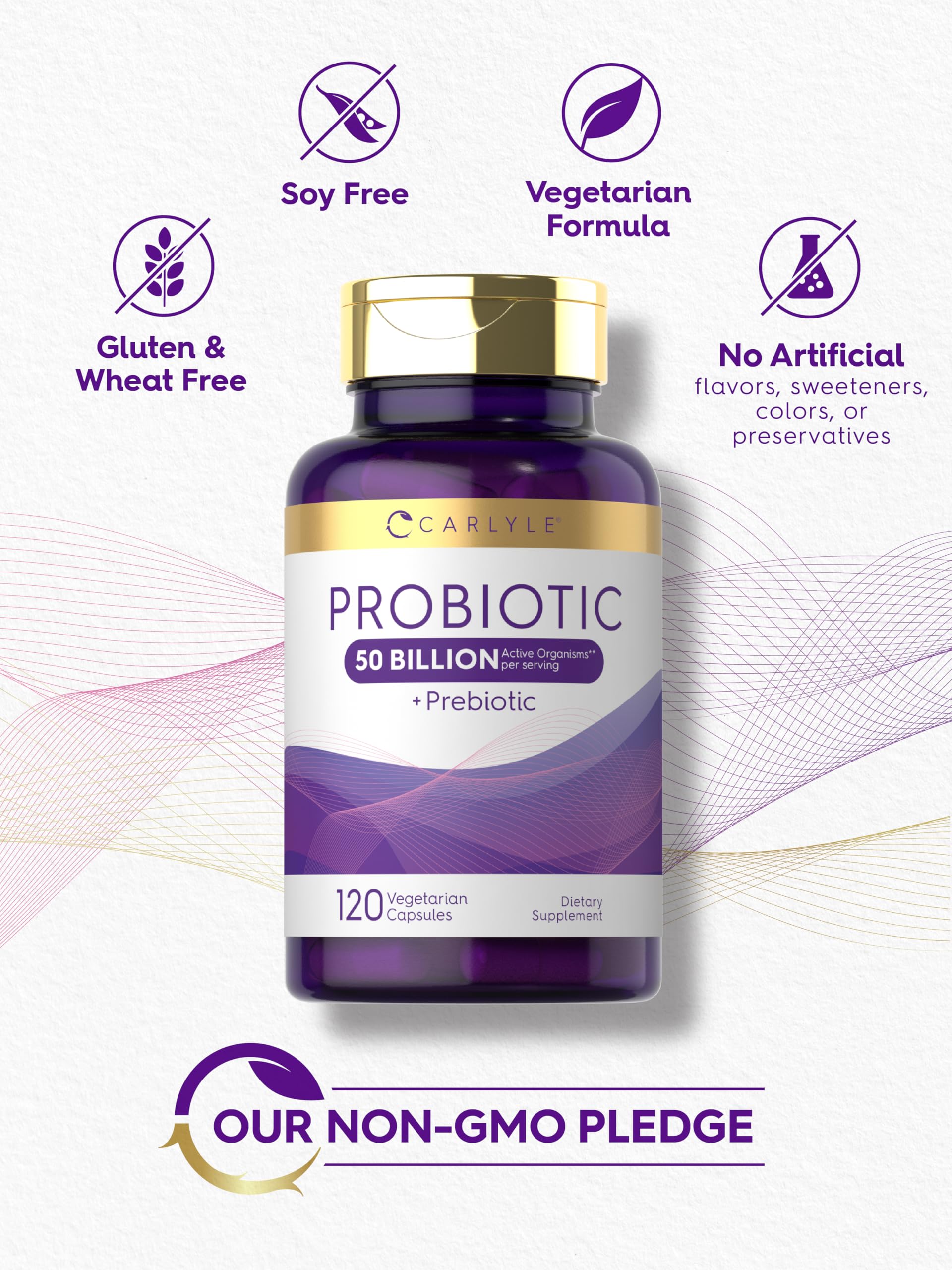 Carlyle probiotic with prebiotic blend for gut support