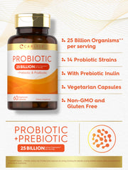 Inulin prebiotic shown alongside probiotic blend for digestion support.