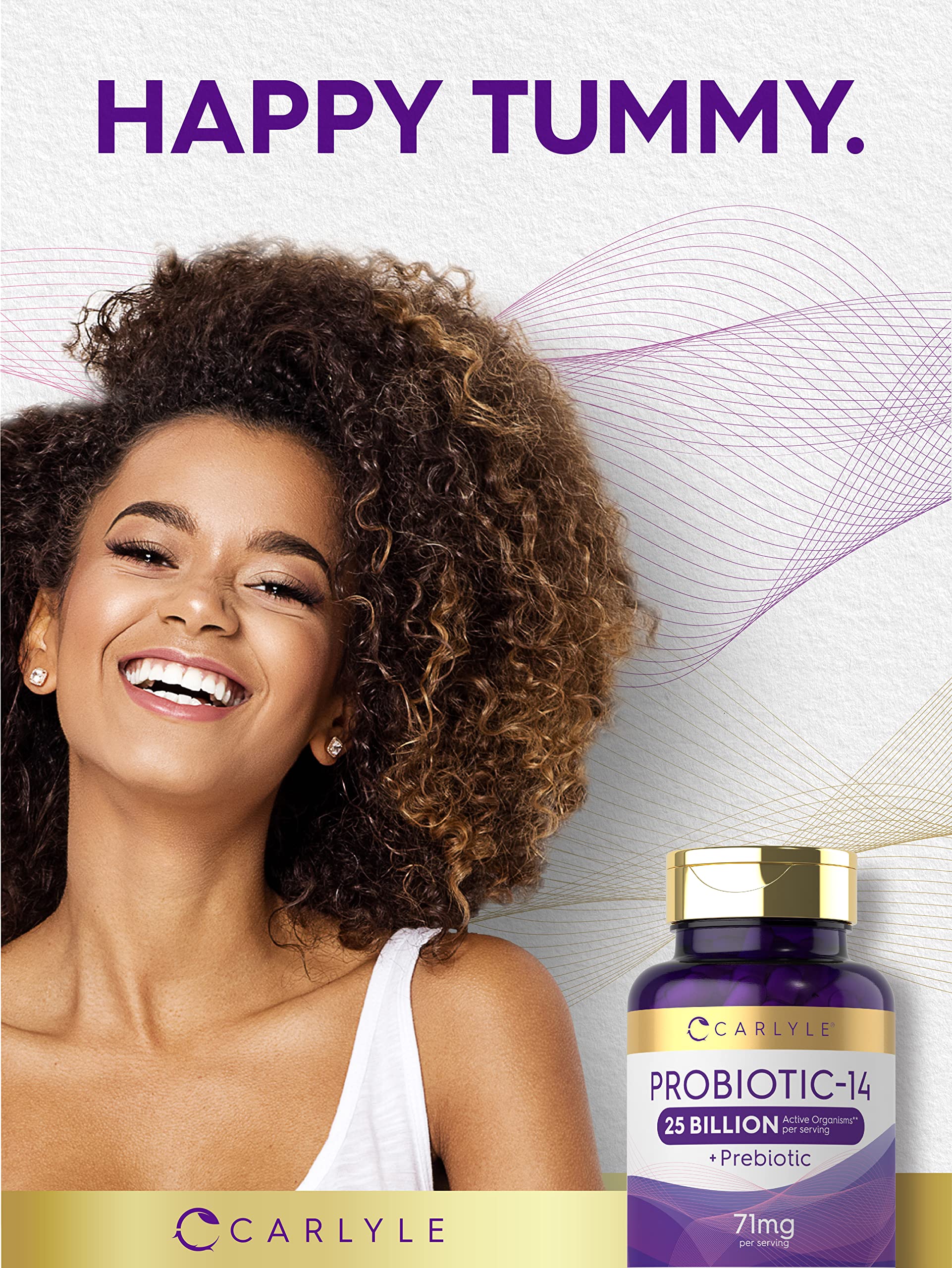 Carlyle Probiotics packaging box on a table for everyday use.