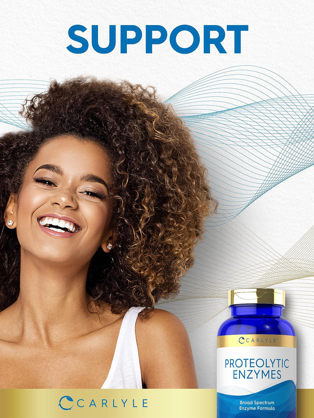 Carlyle Proteolytic Enzymes vegan capsules, gluten-free and allergen-friendly