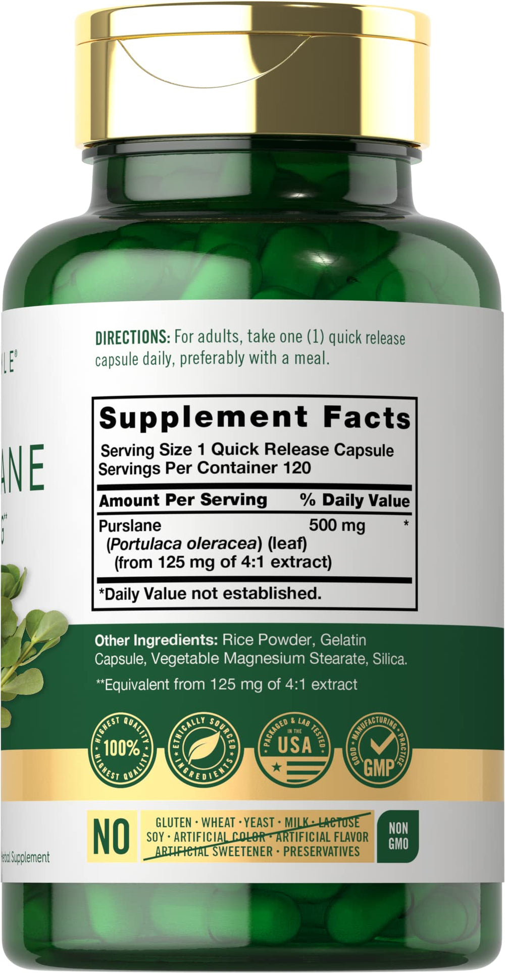 Carlyle Purslane quick-release capsules emphasize fast serving and convenience.