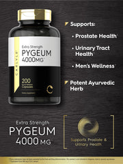 Carlyle Pygeum Africanum Bark bottle packaging showing gluten-free and non-GMO features