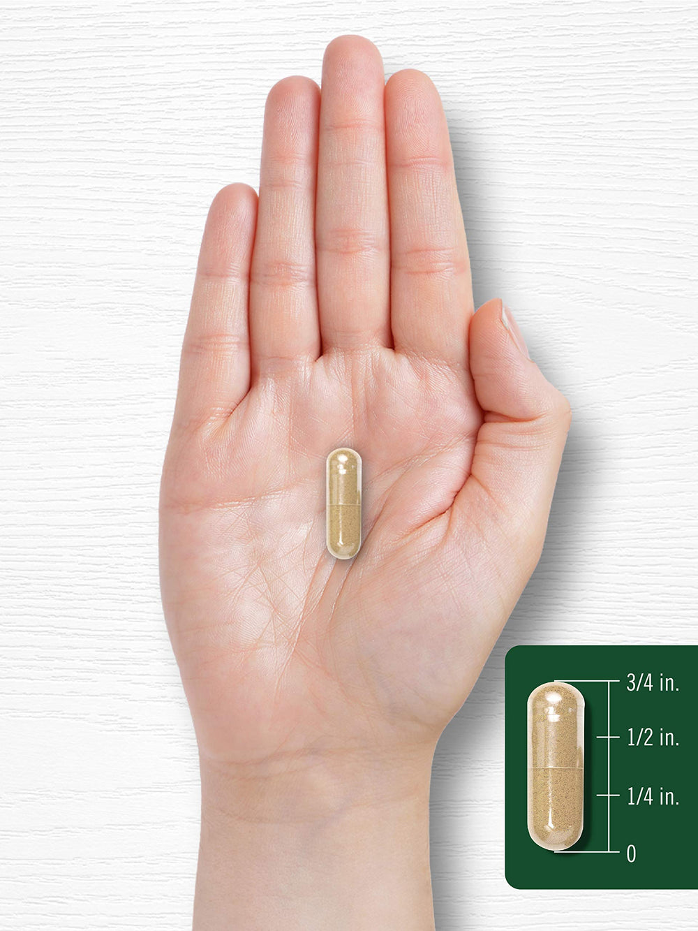 Carlyle Tulsi capsule arrangement with uncapped bottle and leaf imagery