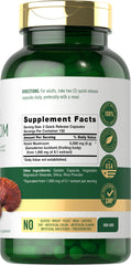 Carlyle Reishi bottle-label highlights non-GMO and gluten-free formulation.