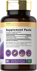 Carlyle Saccharomyces boulardii capsules close-up shows vegetarian, easy-to-swallow format.