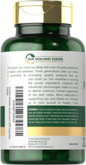 Carlyle Shiitake Extract label close-up shows non-GMO and gluten-free formulation.