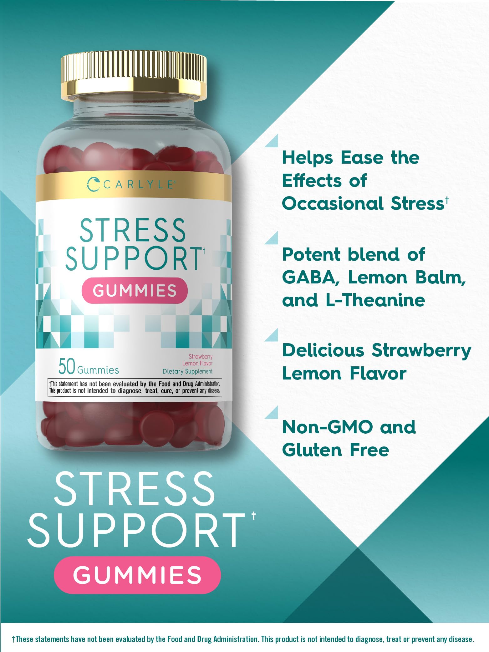 Carlyle label view shows non-GMO and gluten-free benefits and clarity.