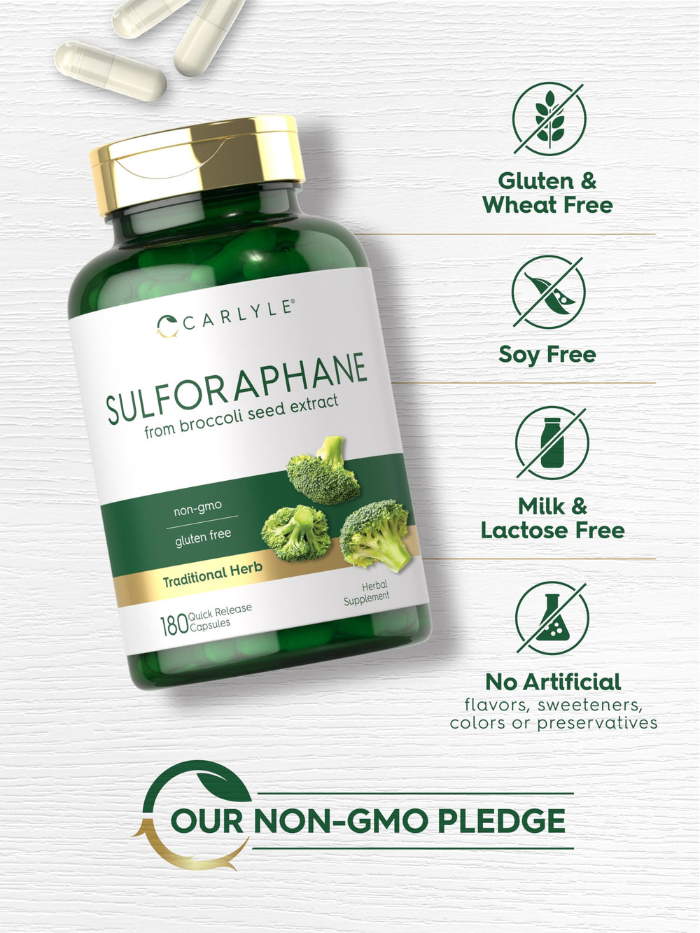 Carlyle Sulforaphane tablet with water for daily use