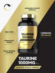 Carlyle Taurine 1000mg jar and label conveys quality and transparency