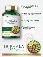 Carlyle Triphala capsules closeup highlights quality for daily use.